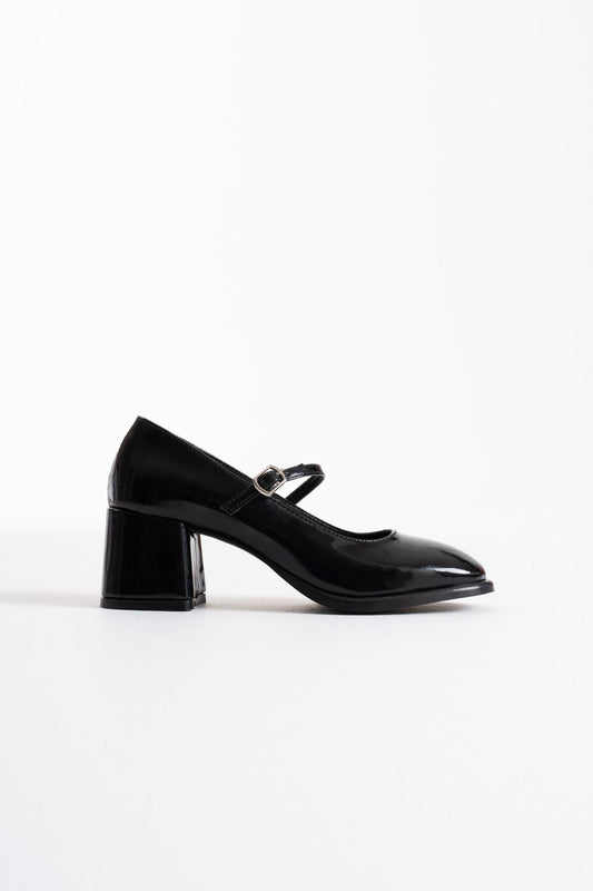 Blown Premium Black Patent Leather Women's High Heel Shoes