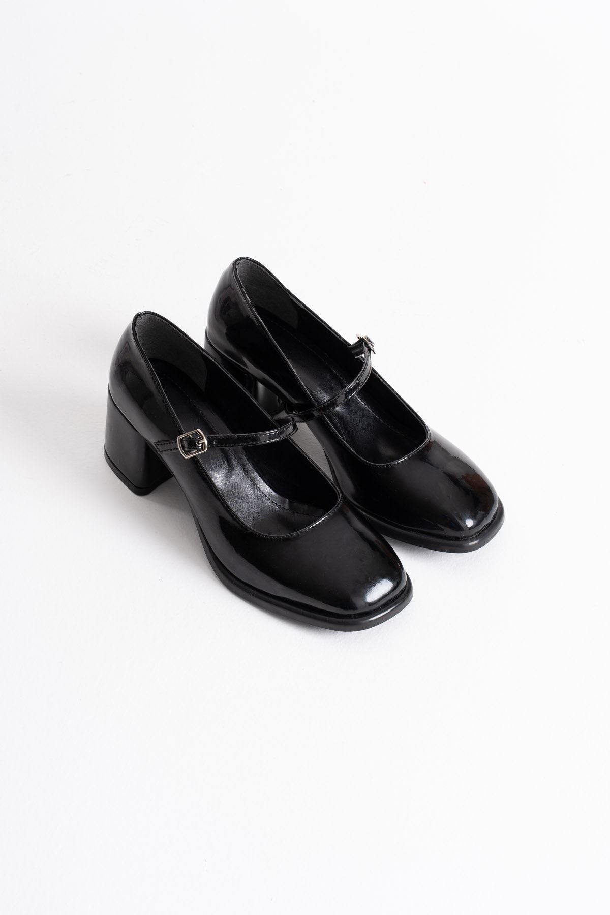 Blown Premium Black Patent Leather Women's High Heel Shoes