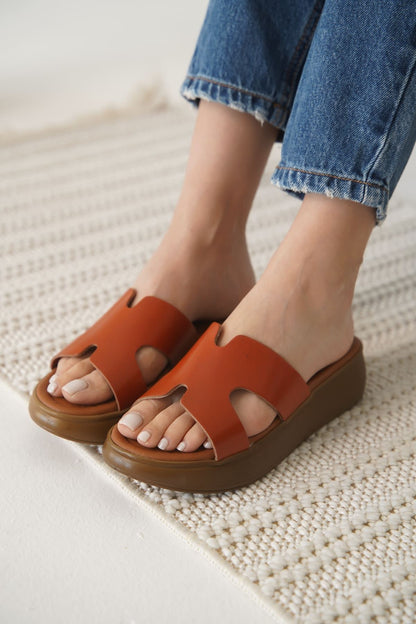 Borlina Premium Tile Genuine Leather Slippers