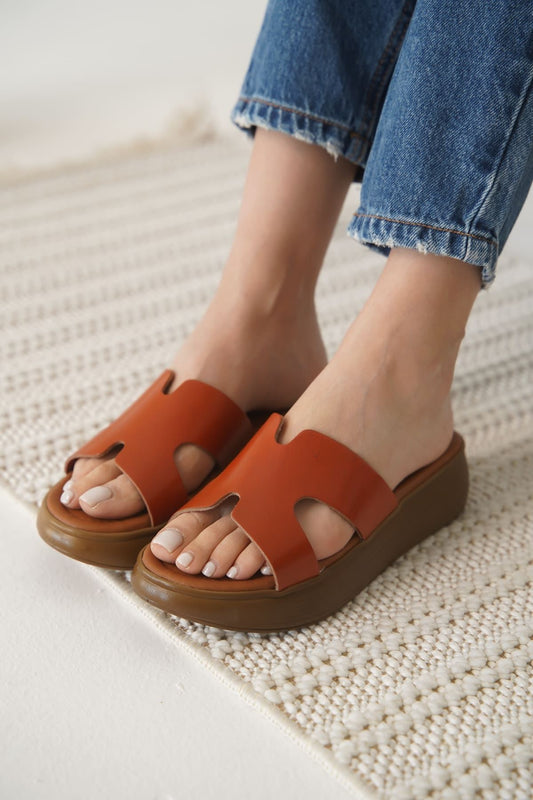 Borlina Premium Tile Genuine Leather Slippers