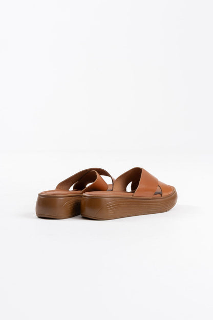 Borlina Premium Tan Genuine Leather Slippers