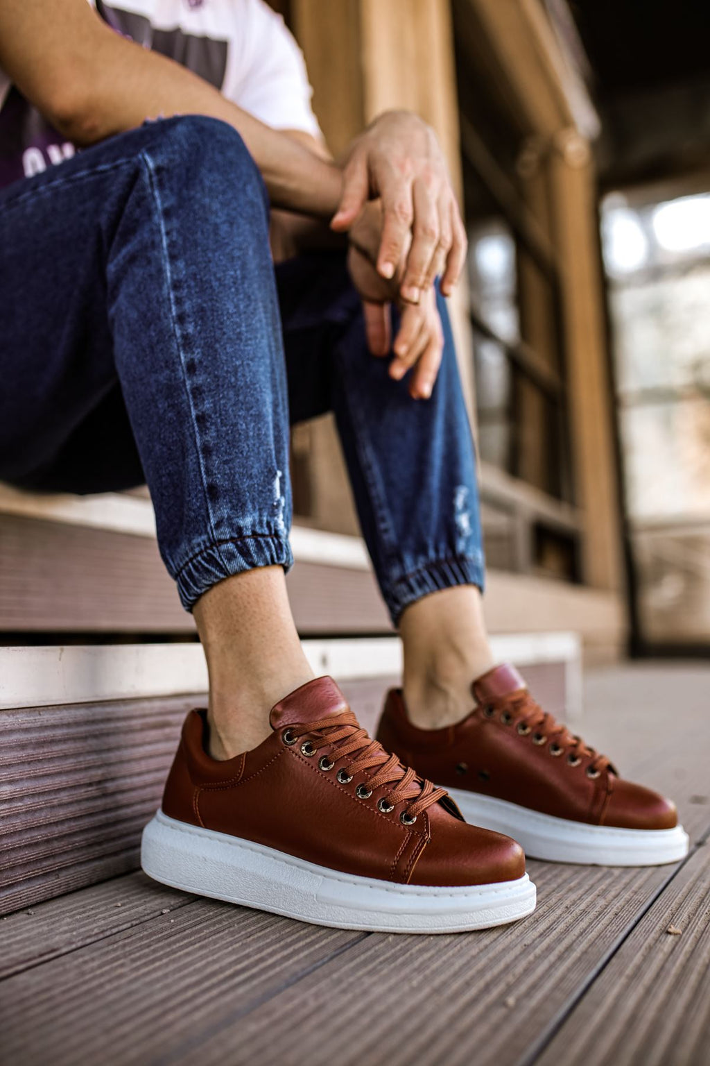 Bull Lace-Up Style Men's Casual Tan Suede Sneaker