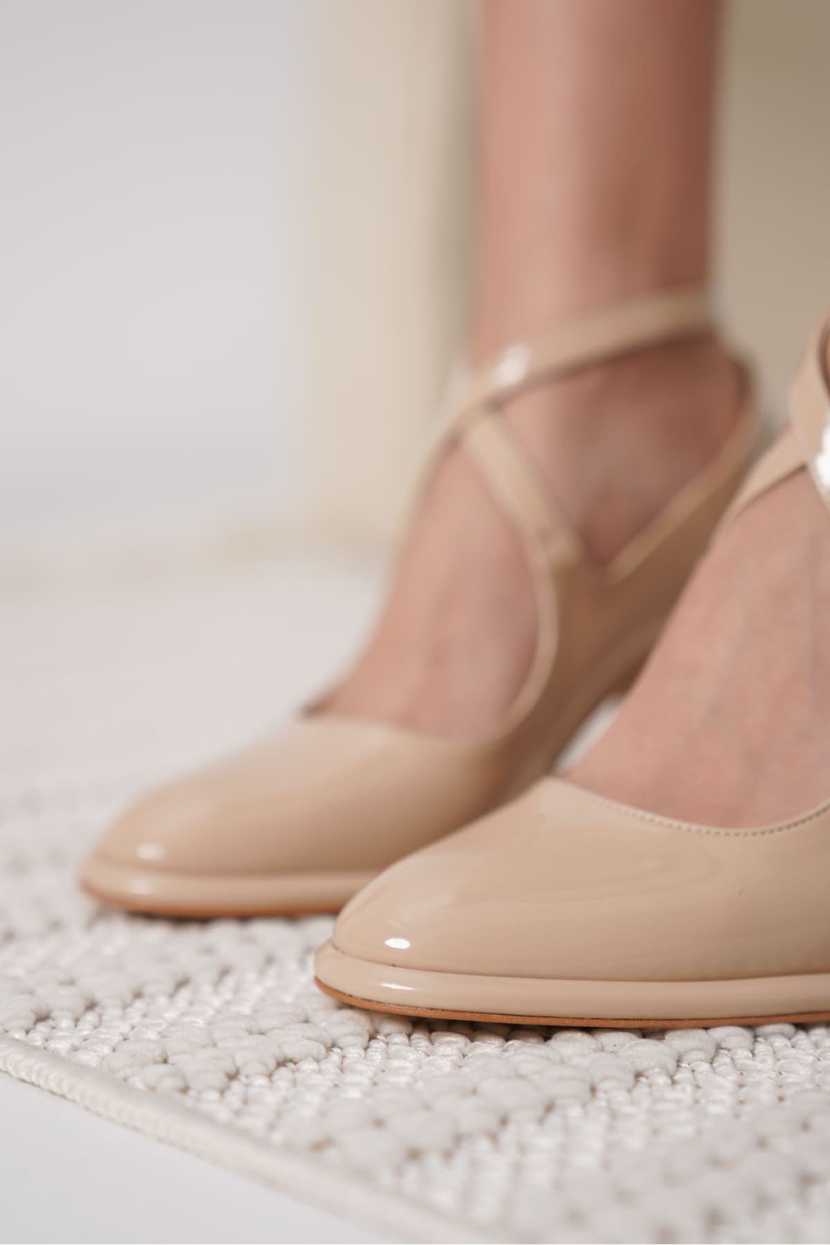 Cali Premium Nude Patent Leather Women's High Heels