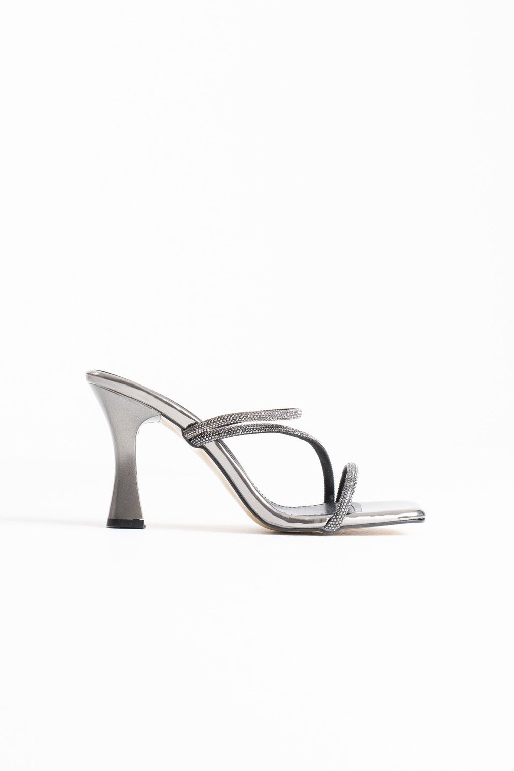 Capella Premium Platinum Stone Heeled Women's Slippers