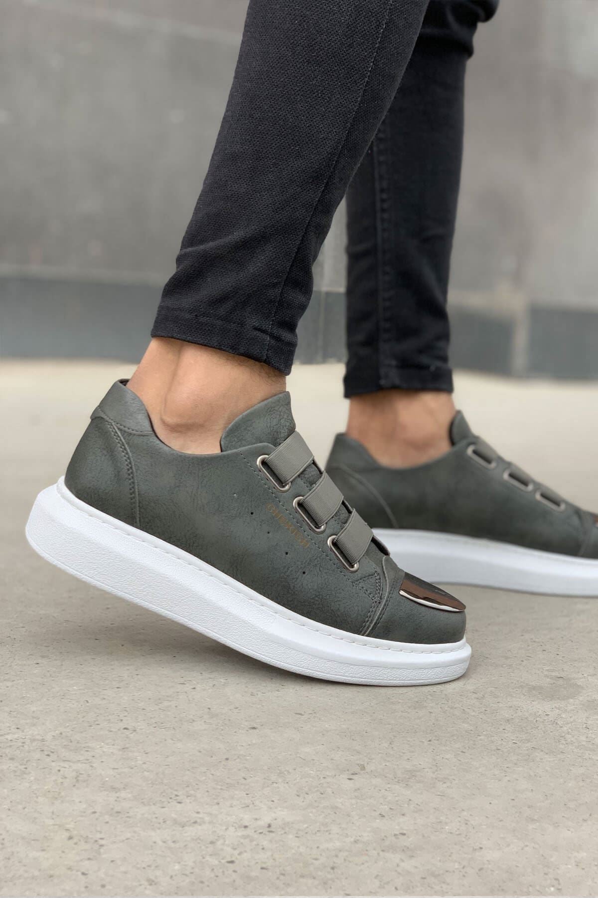 Latakia Premium Lastikli Erkek Günlük Sneaker Antrasit