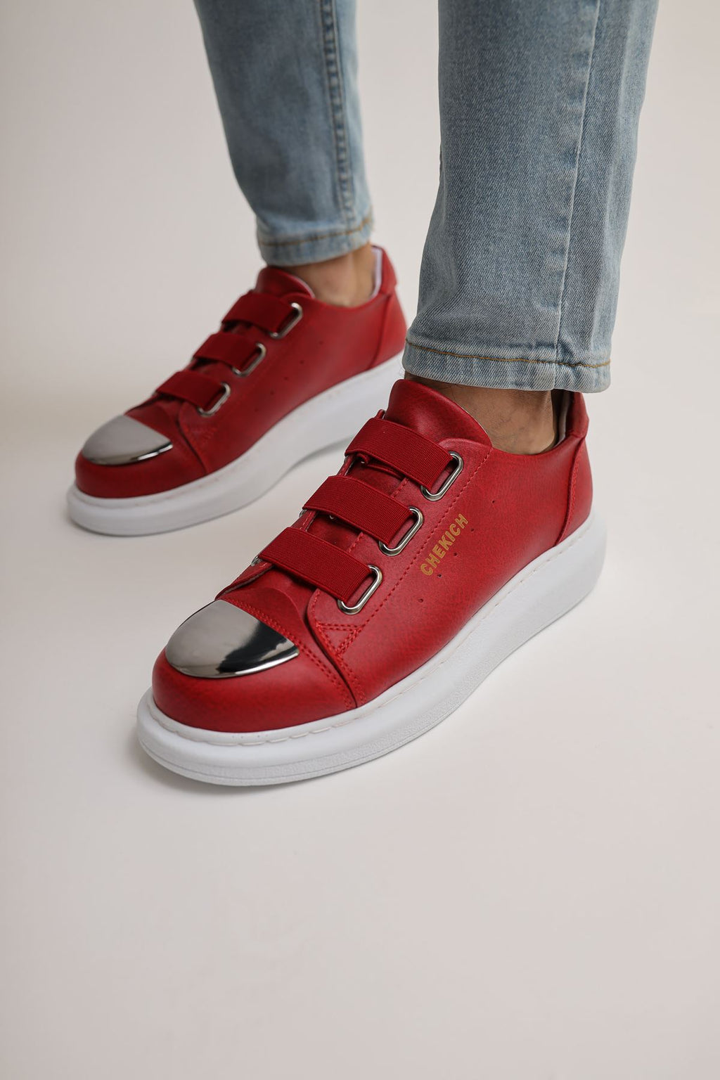 Latakia Premium Lastikli Erkek Günlük Sneaker Kırmızı