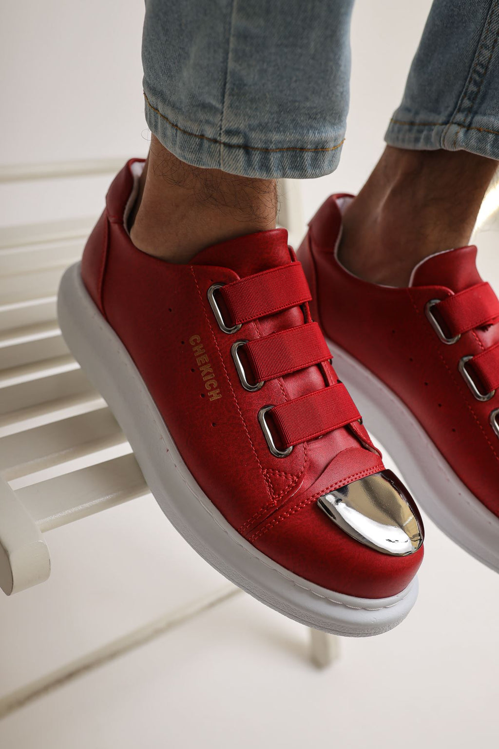 Latakia Premium Lastikli Erkek Günlük Sneaker Kırmızı