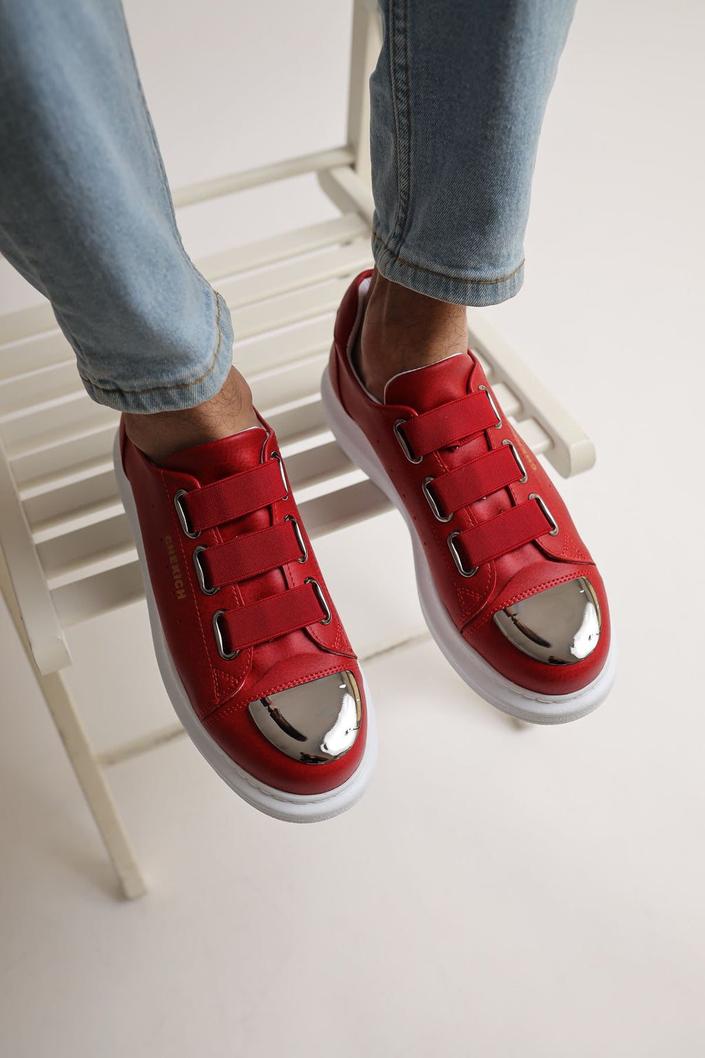 Latakia Premium Lastikli Erkek Günlük Sneaker Kırmızı