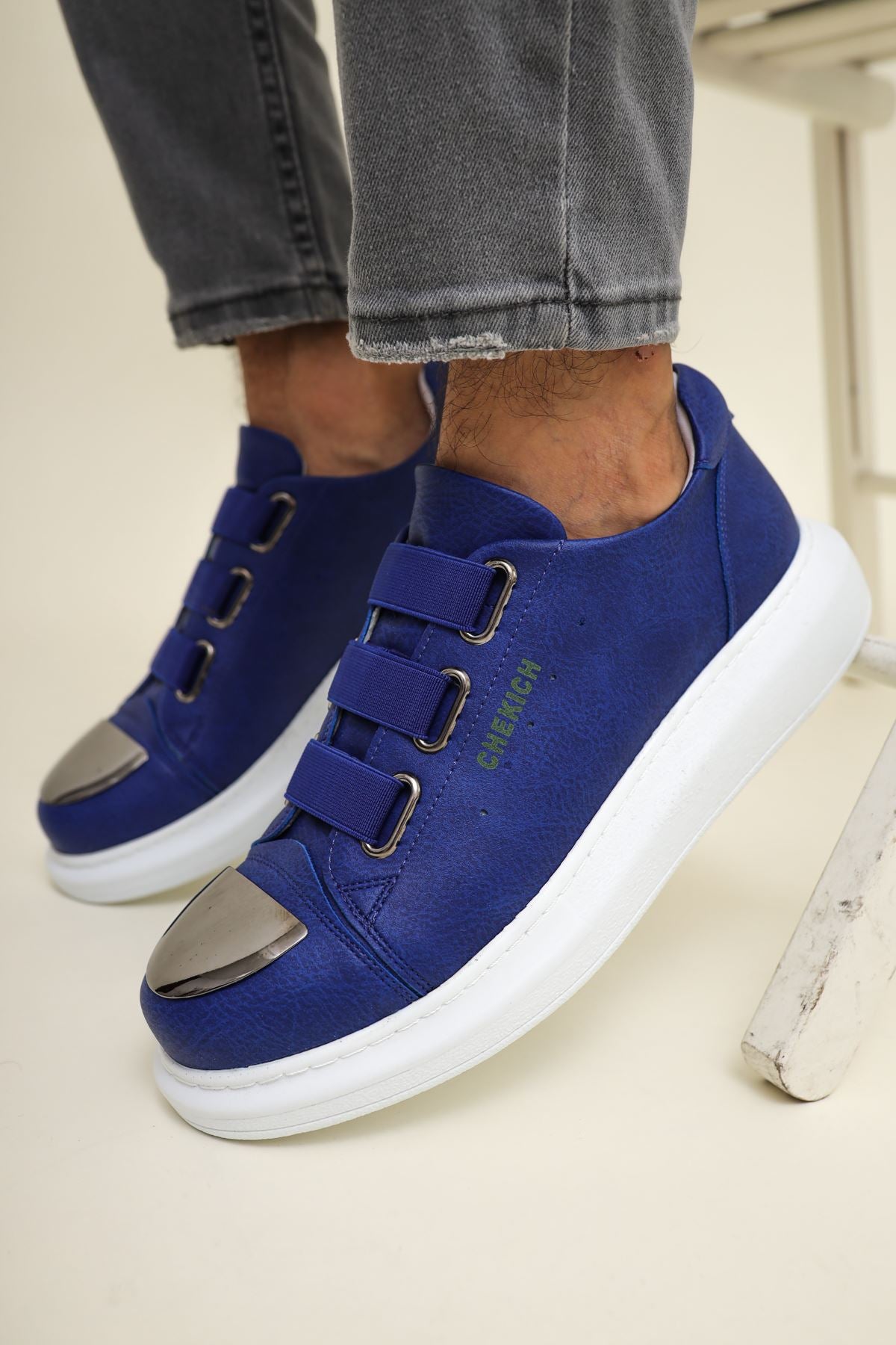 Latakia Premium Lastikli Erkek Günlük Sneaker Sax Mavi