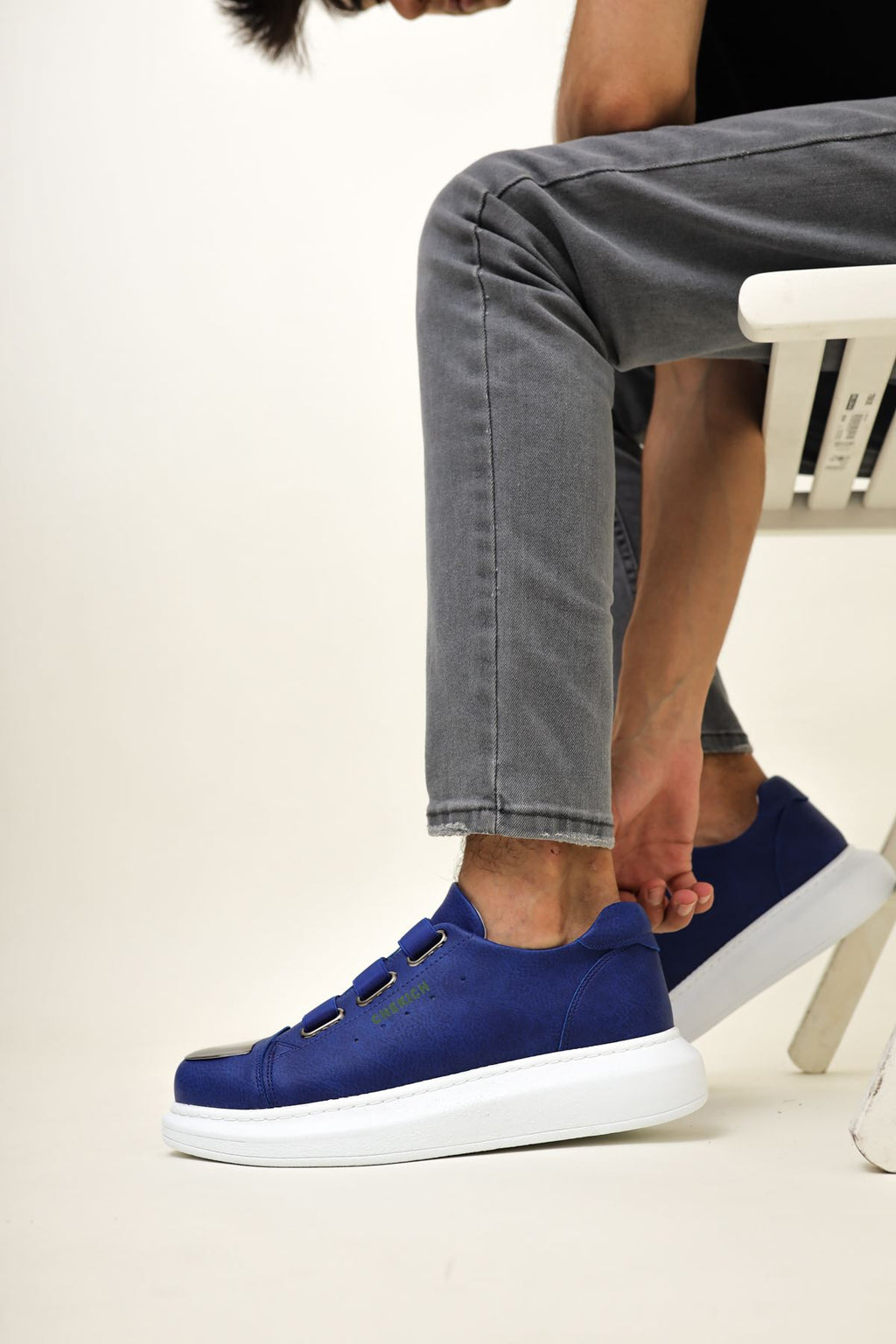 Latakia Premium Lastikli Erkek Günlük Sneaker Sax Mavi