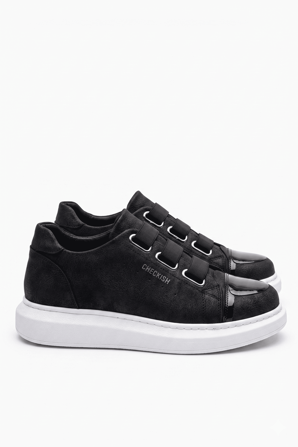 Latakia Premium Lastikli Erkek Günlük Sneaker Siyah Beyaz