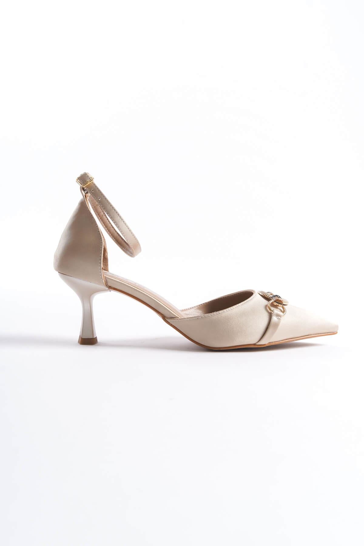 Celia Premium Women's Beige Heeled Shoes
