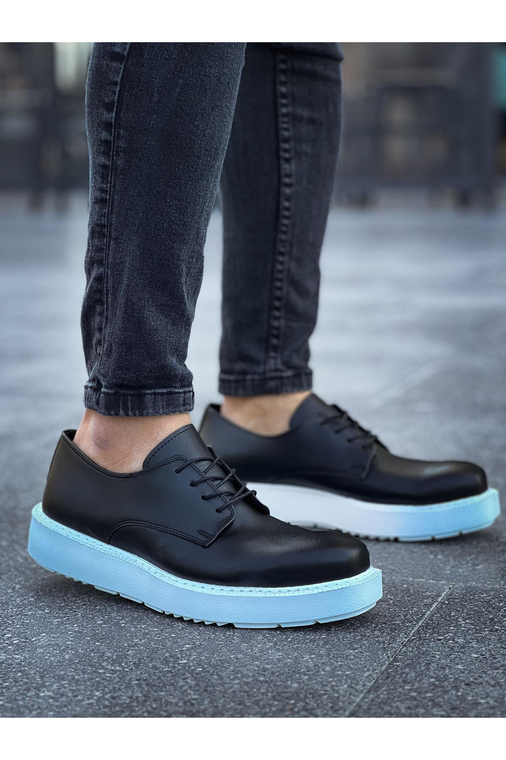 Classic Lace Premium Günlük Erkek Klasik Ayakkabı Siyah Beyaz