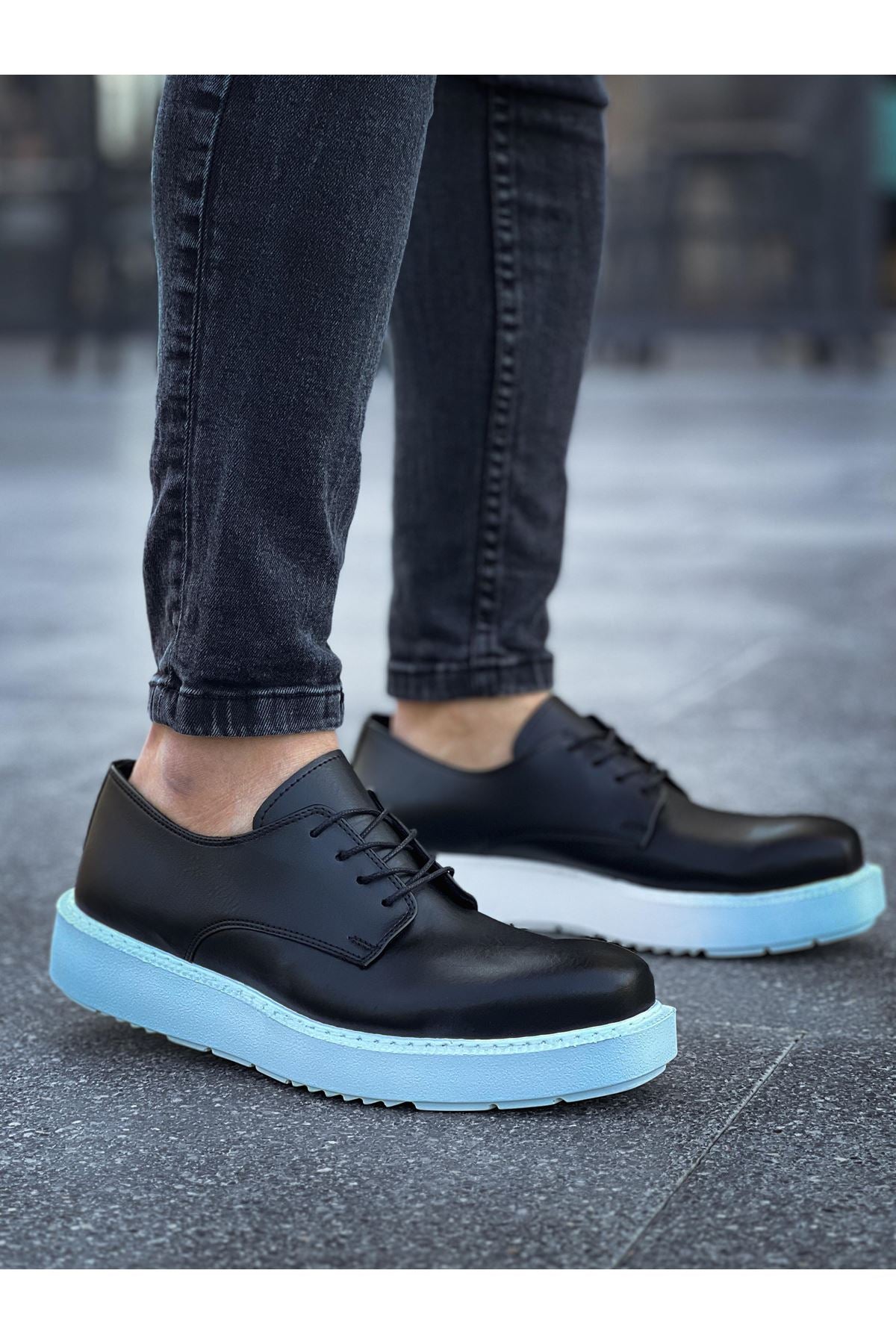 Classic Lace Premium Günlük Erkek Klasik Ayakkabı Siyah Beyaz