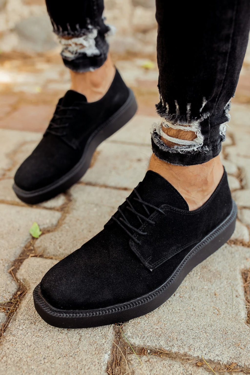 Classic Lace Premium Günlük Erkek Klasik Ayakkabı Siyah Süet