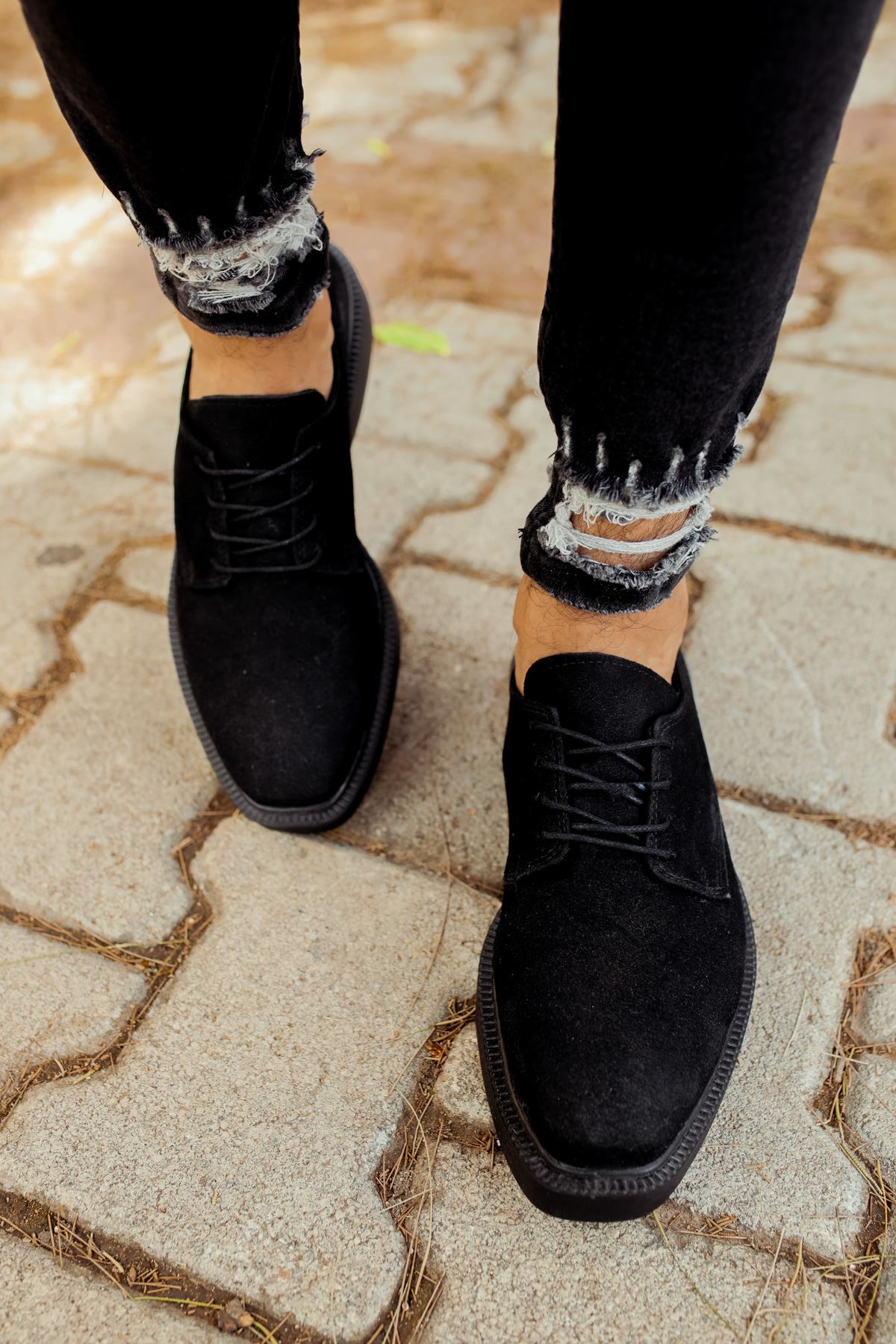 Classic Lace Premium Günlük Erkek Klasik Ayakkabı Siyah Süet