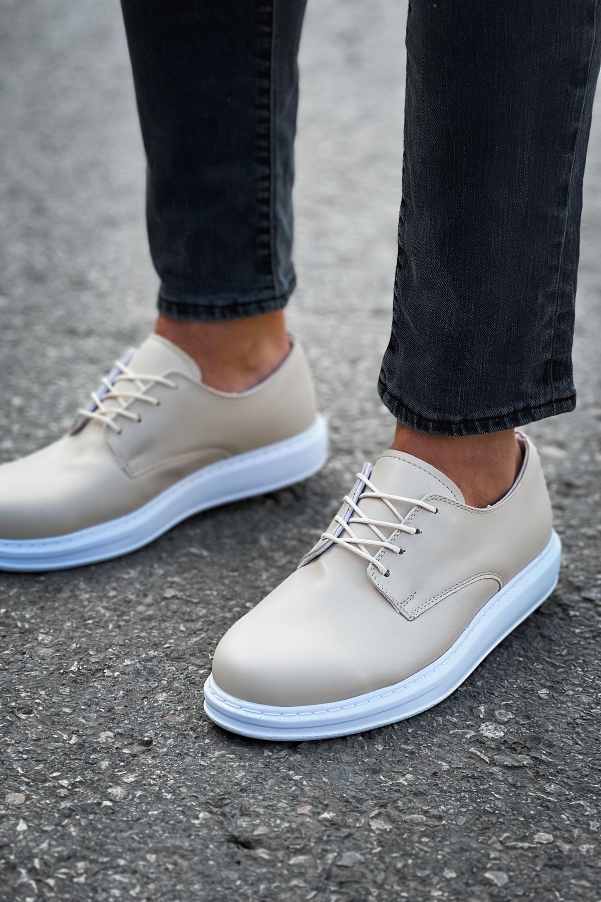 Classica Premium Vegan Deri Klasik Erkek Ayakkabı Bej