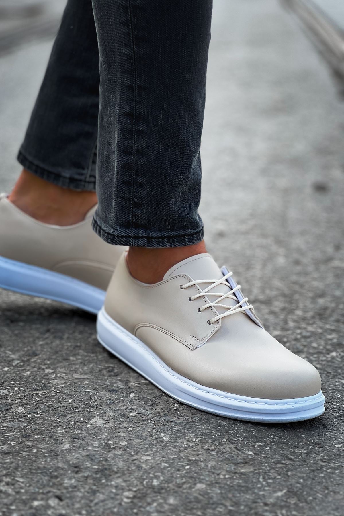 Classica Premium Vegan Deri Klasik Erkek Ayakkabı Bej