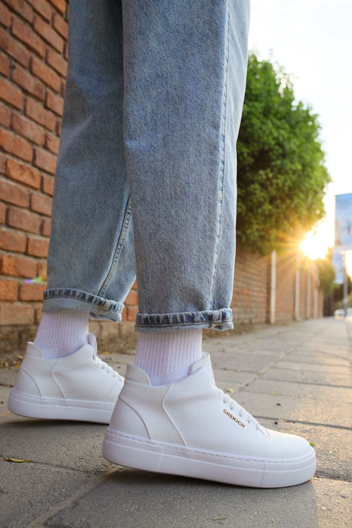 Hıde Tarz Bağcıklı Erkek Ayakkabı Spor Ayakkabı Beyaz