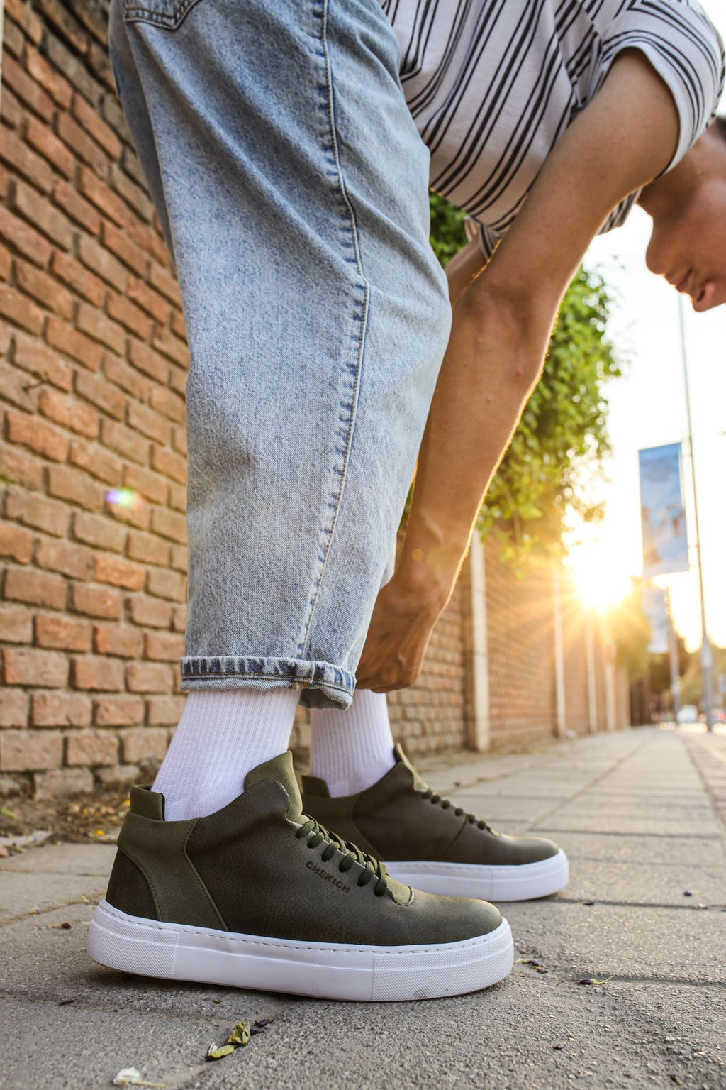 Hıde Tarz Bağcıklı Erkek Ayakkabı Spor Ayakkabı Haki