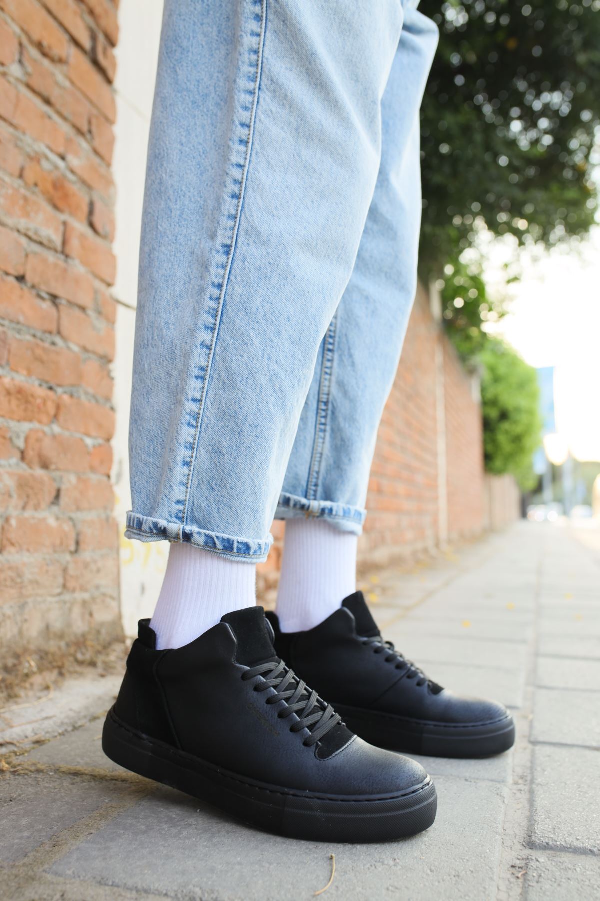 Hıde Tarz Bağcıklı Erkek Ayakkabı Spor Ayakkabı Siyah