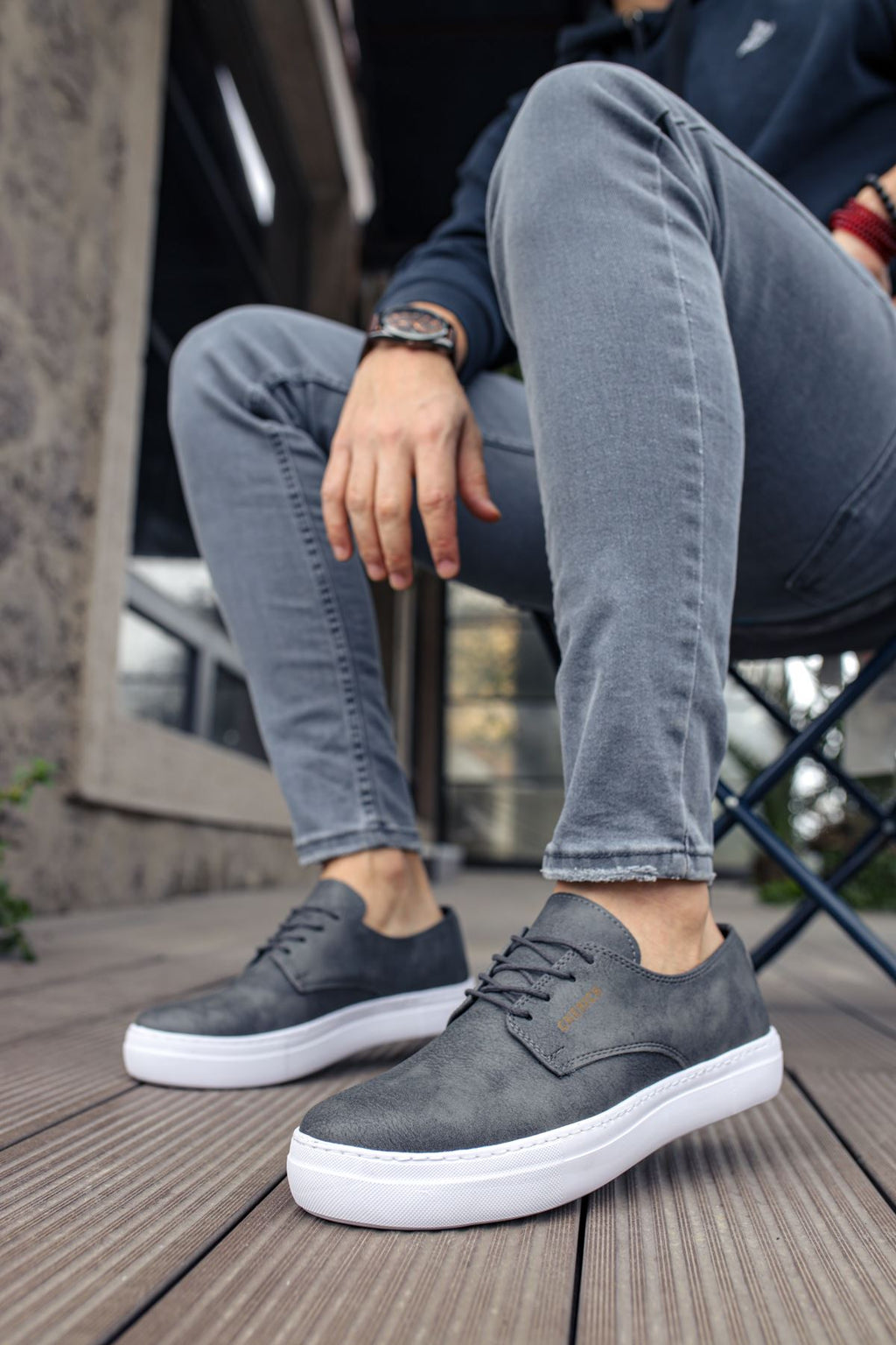 ZRC005 Bağcıklı Erkek Klasik Ayakkabı Antrasit