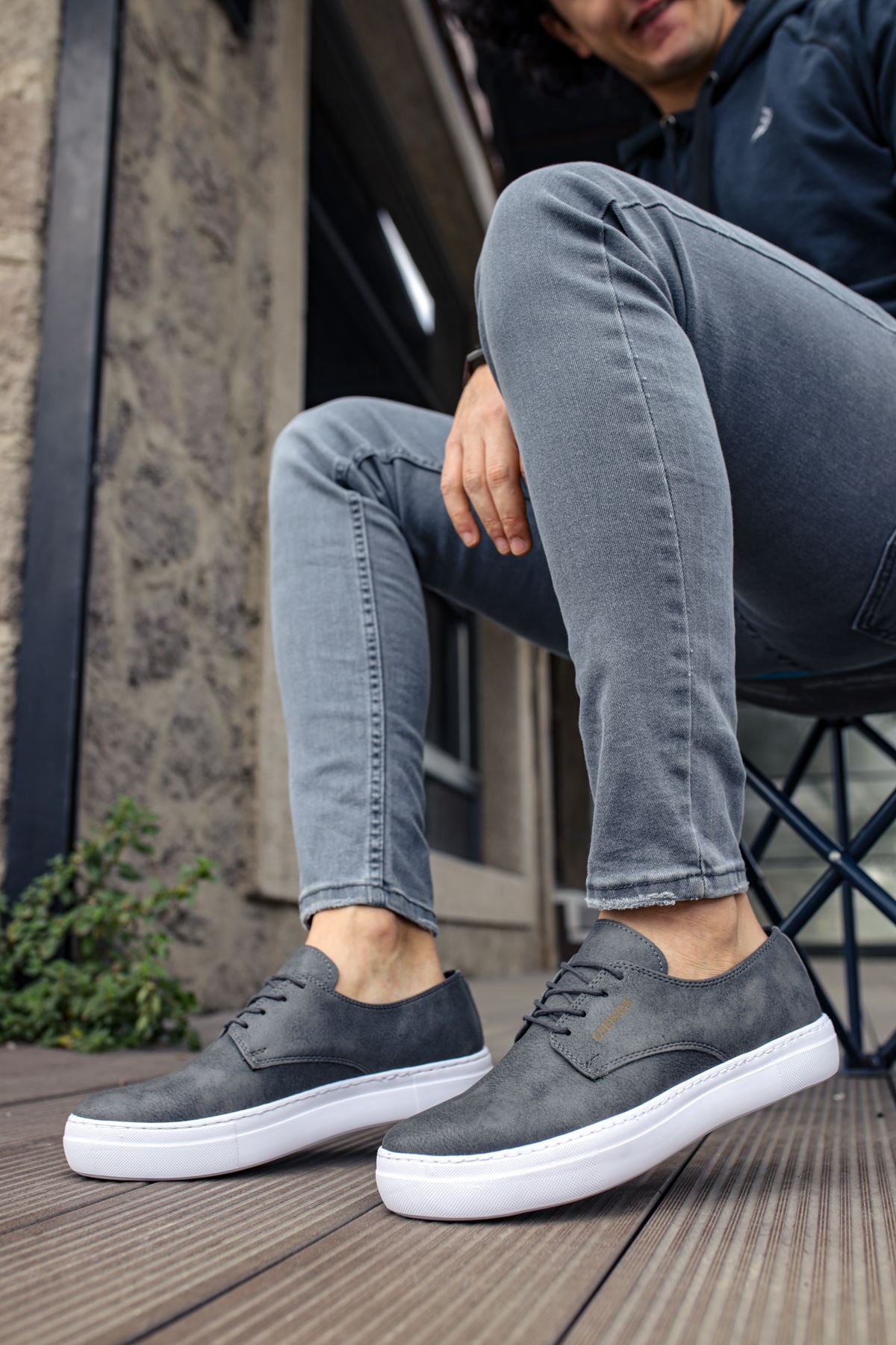 ZRC005 Bağcıklı Erkek Klasik Ayakkabı Antrasit