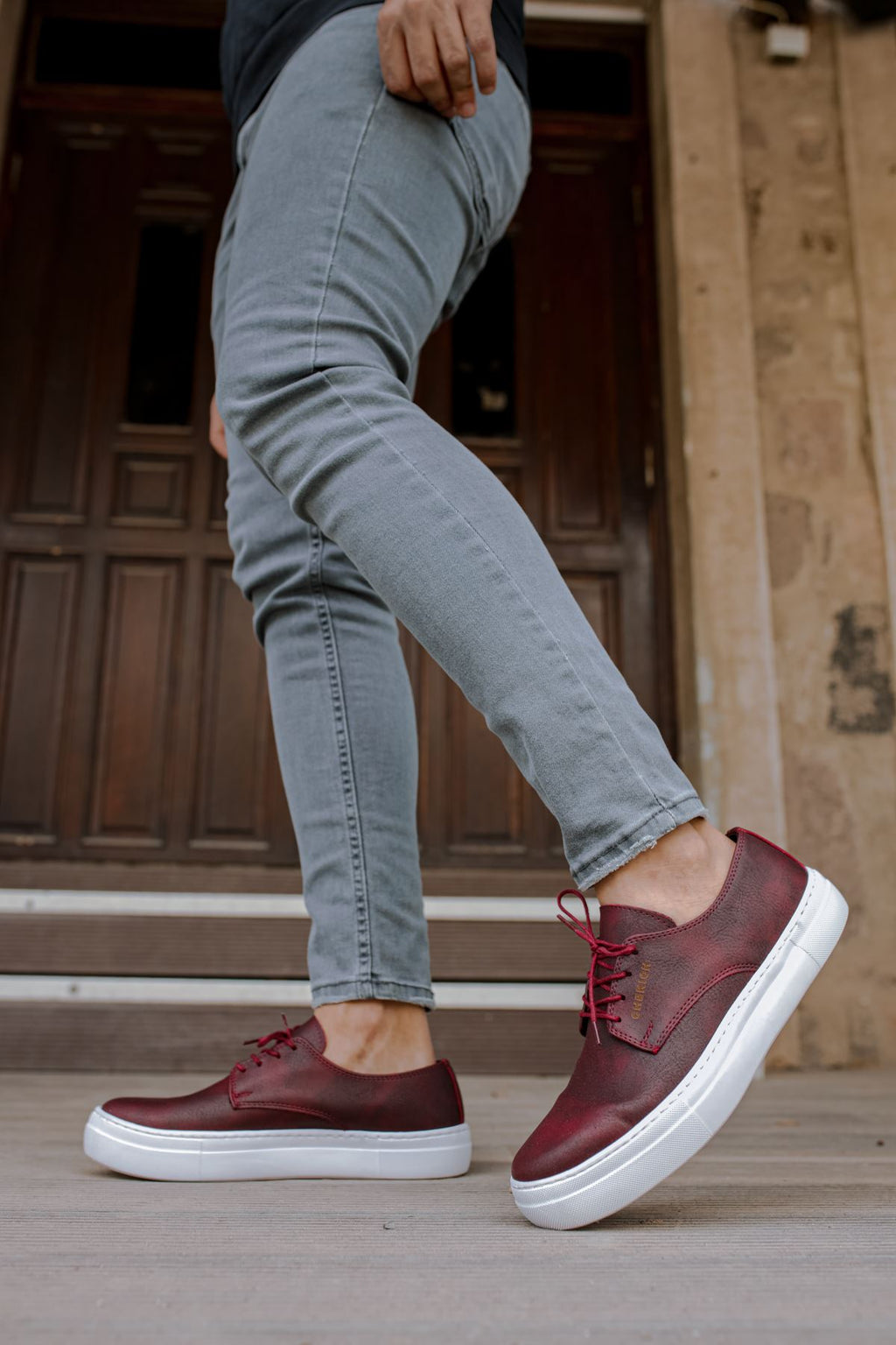 ZRC005 Bağcıklı Erkek Klasik Ayakkabı Bordo