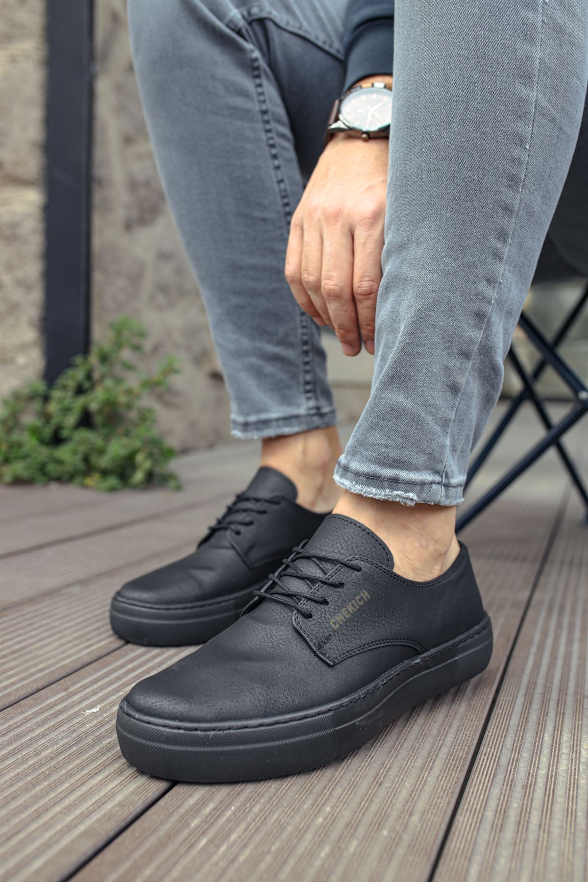 ZRC005 Bağcıklı Erkek Klasik Ayakkabı Siyah