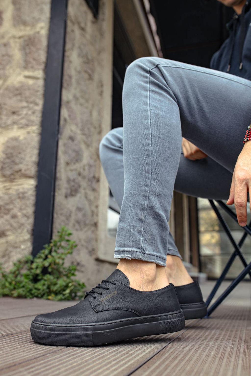 ZRC005 Bağcıklı Erkek Klasik Ayakkabı Siyah