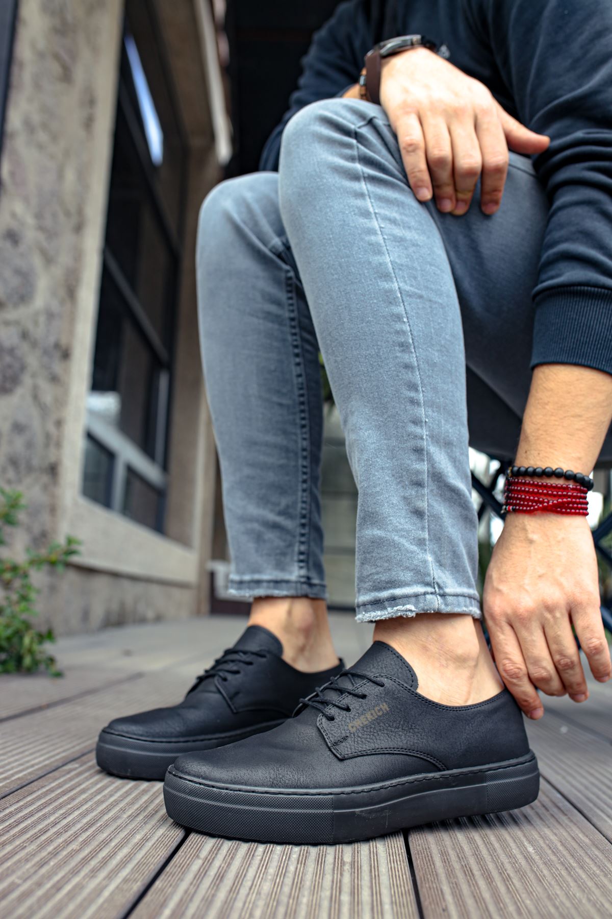 ZRC005 Bağcıklı Erkek Klasik Ayakkabı Siyah