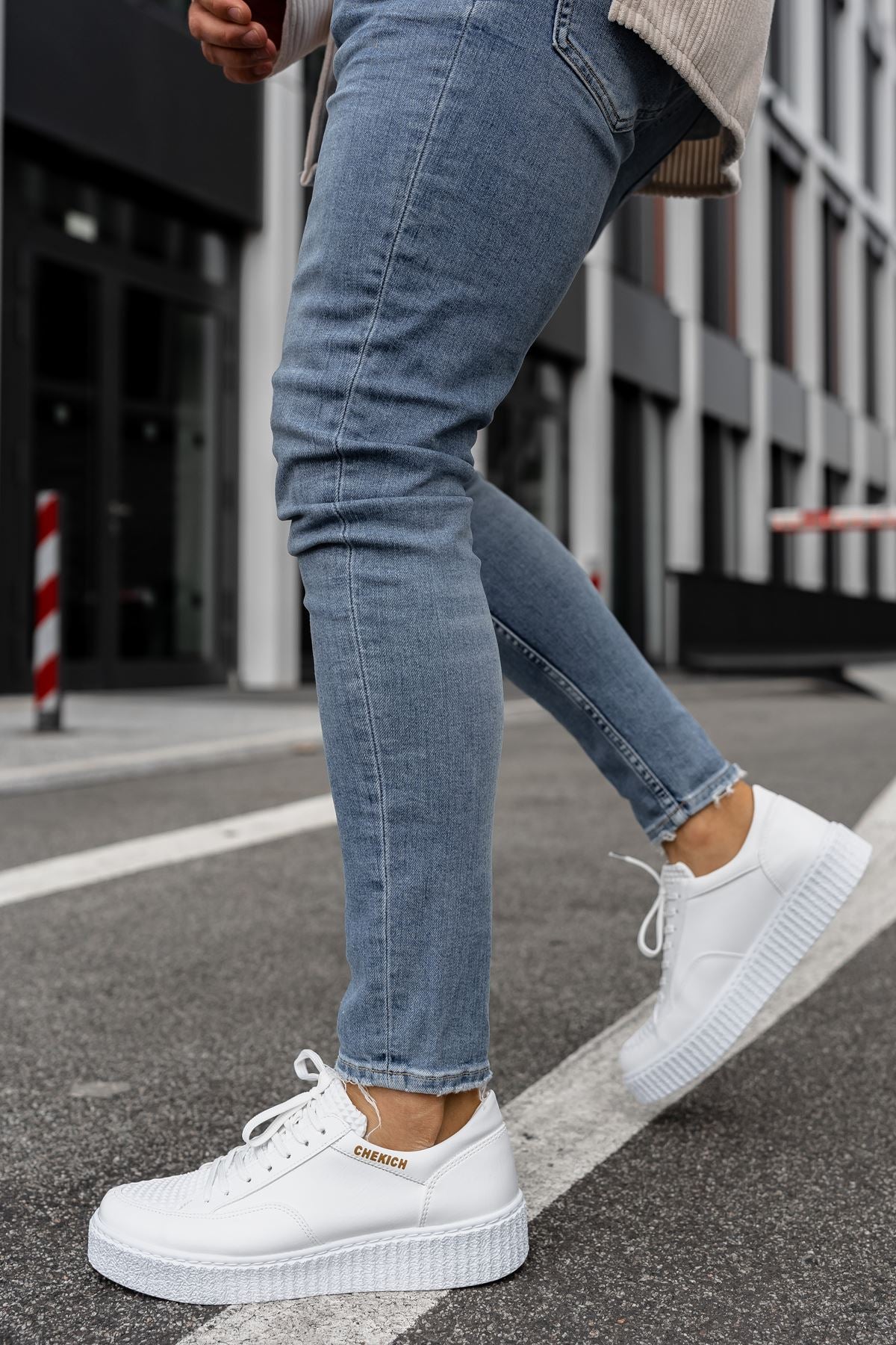 ZRC017 Premium Kalın Taban Bağcıklı Erkek Ayakkabı Beyaz