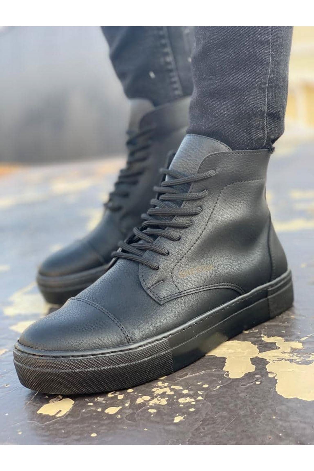 Lace Up Bağcıklı Kışlık Erkek Bot Siyah