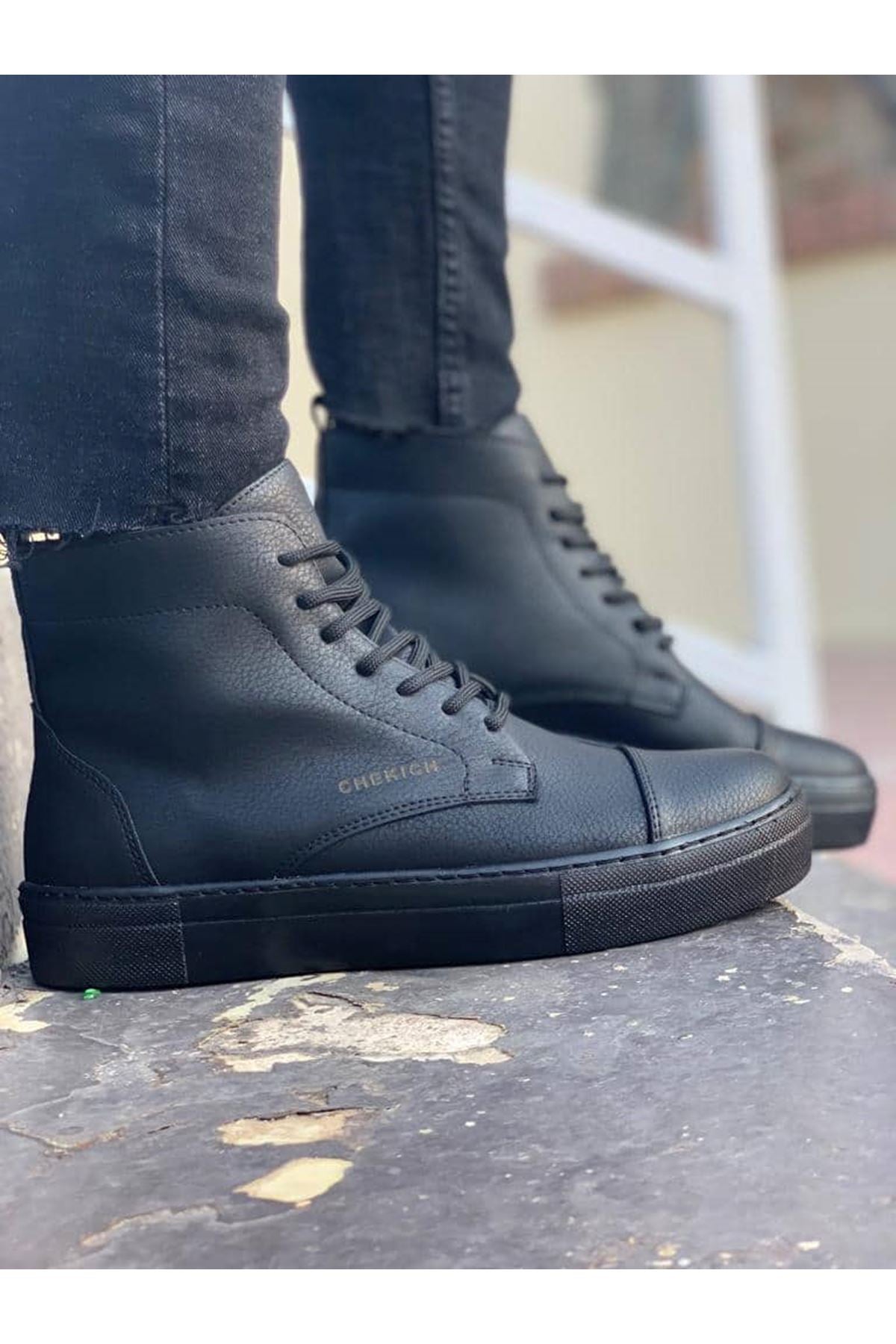 Lace Up Bağcıklı Kışlık Erkek Bot Siyah