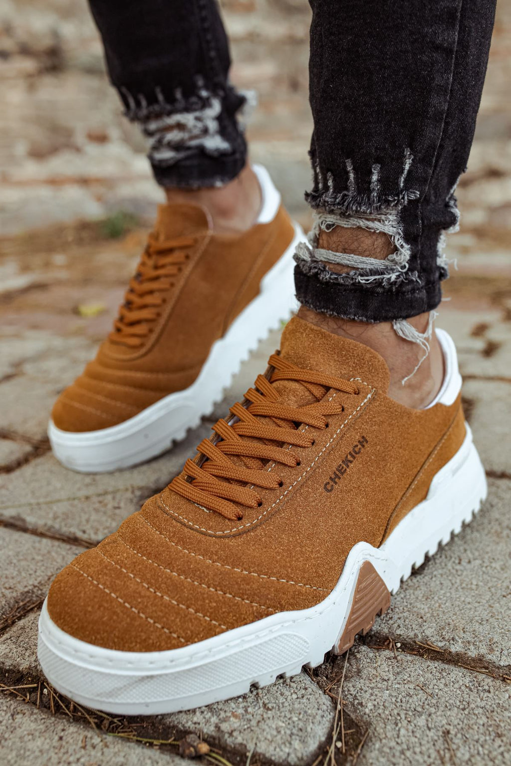 ZRC037 Bağcıklı Tarz Erkek Spor Sneaker Taba Süet