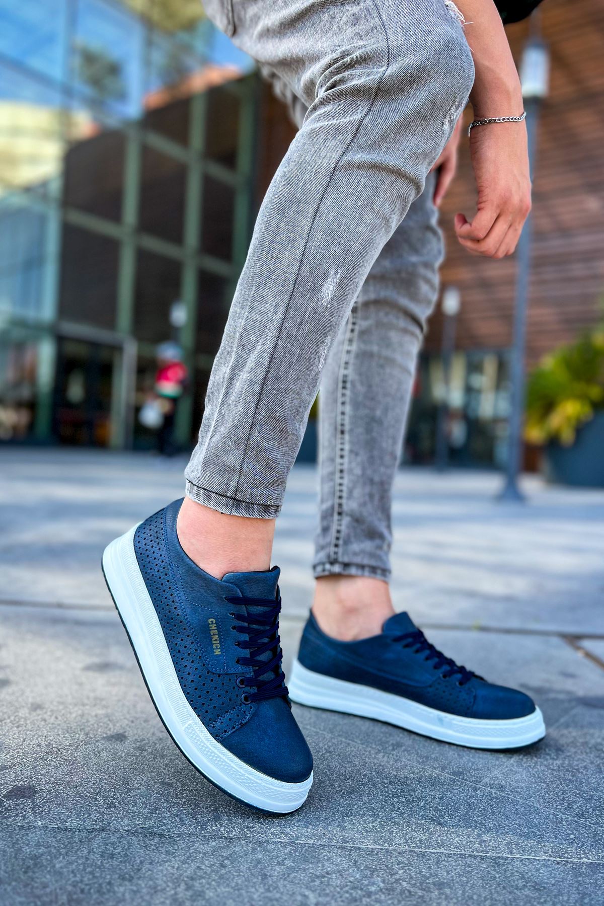 Cowien Premium Erkek Tarz Bağcıklı Sneaker Laci