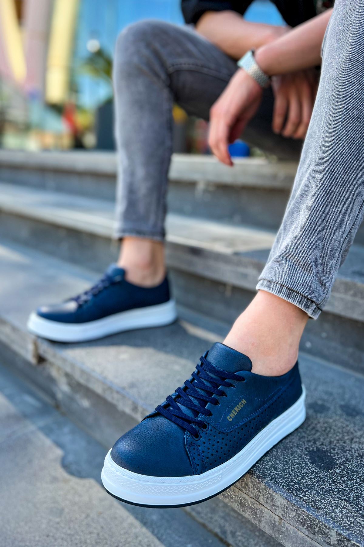 Cowien Premium Erkek Tarz Bağcıklı Sneaker Laci