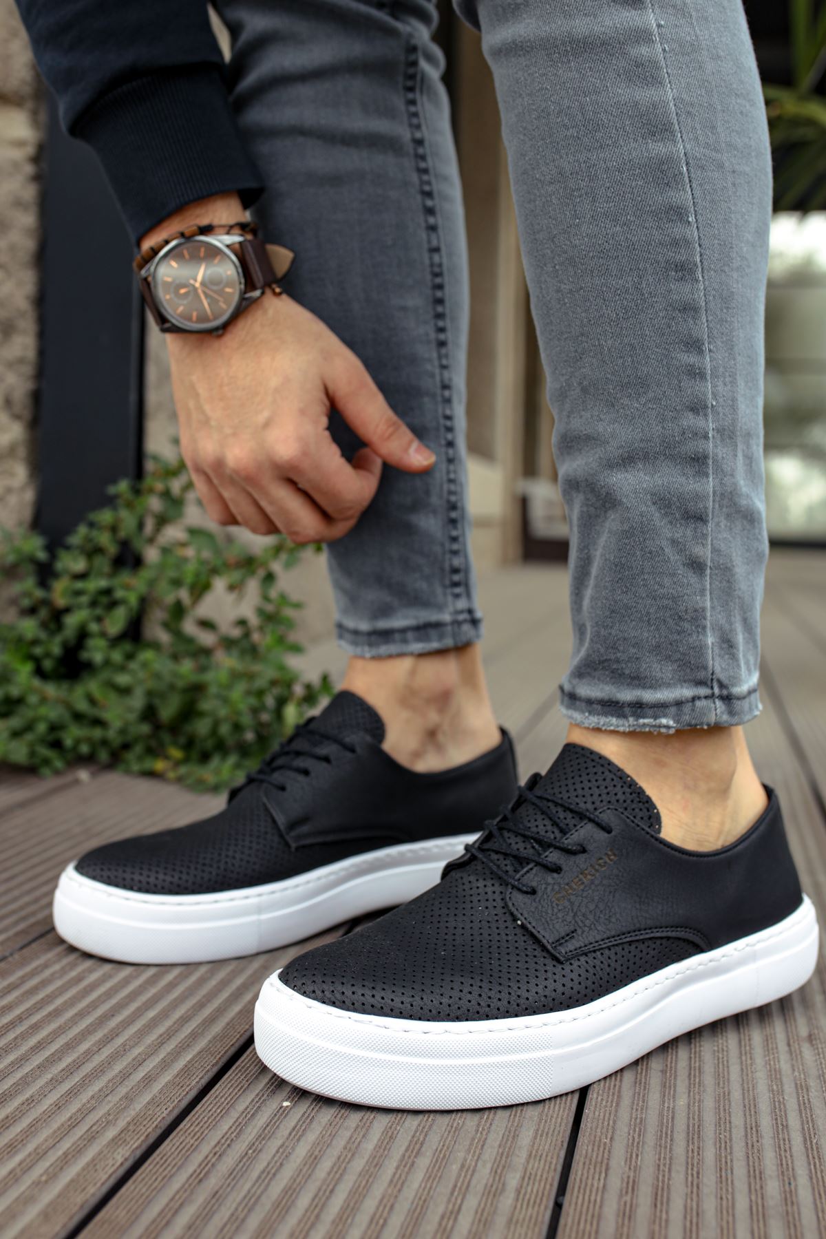 Rexo Premium Casual Günlük Erkek Ayakkabı Siyah Beyaz