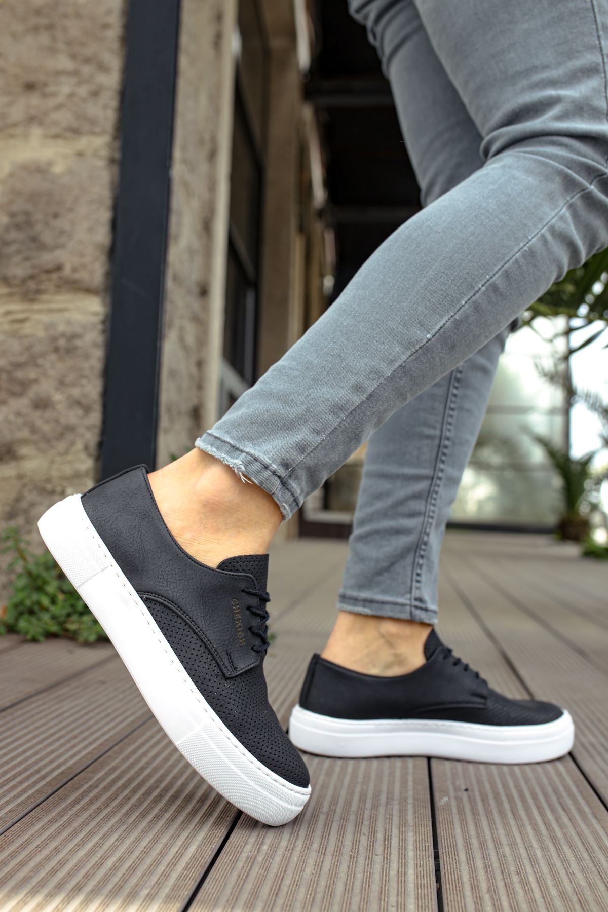 Rexo Premium Casual Günlük Erkek Ayakkabı Siyah Beyaz