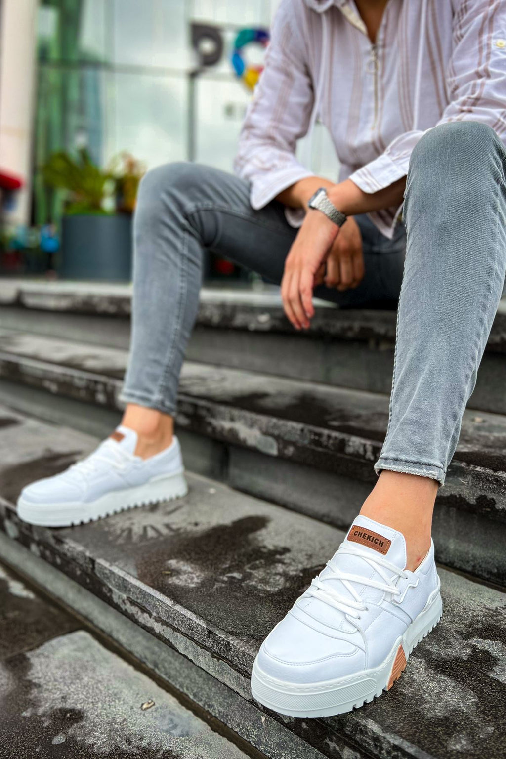 Warrem Premium Tarz Erkek Spor Ayakkabı Beyaz