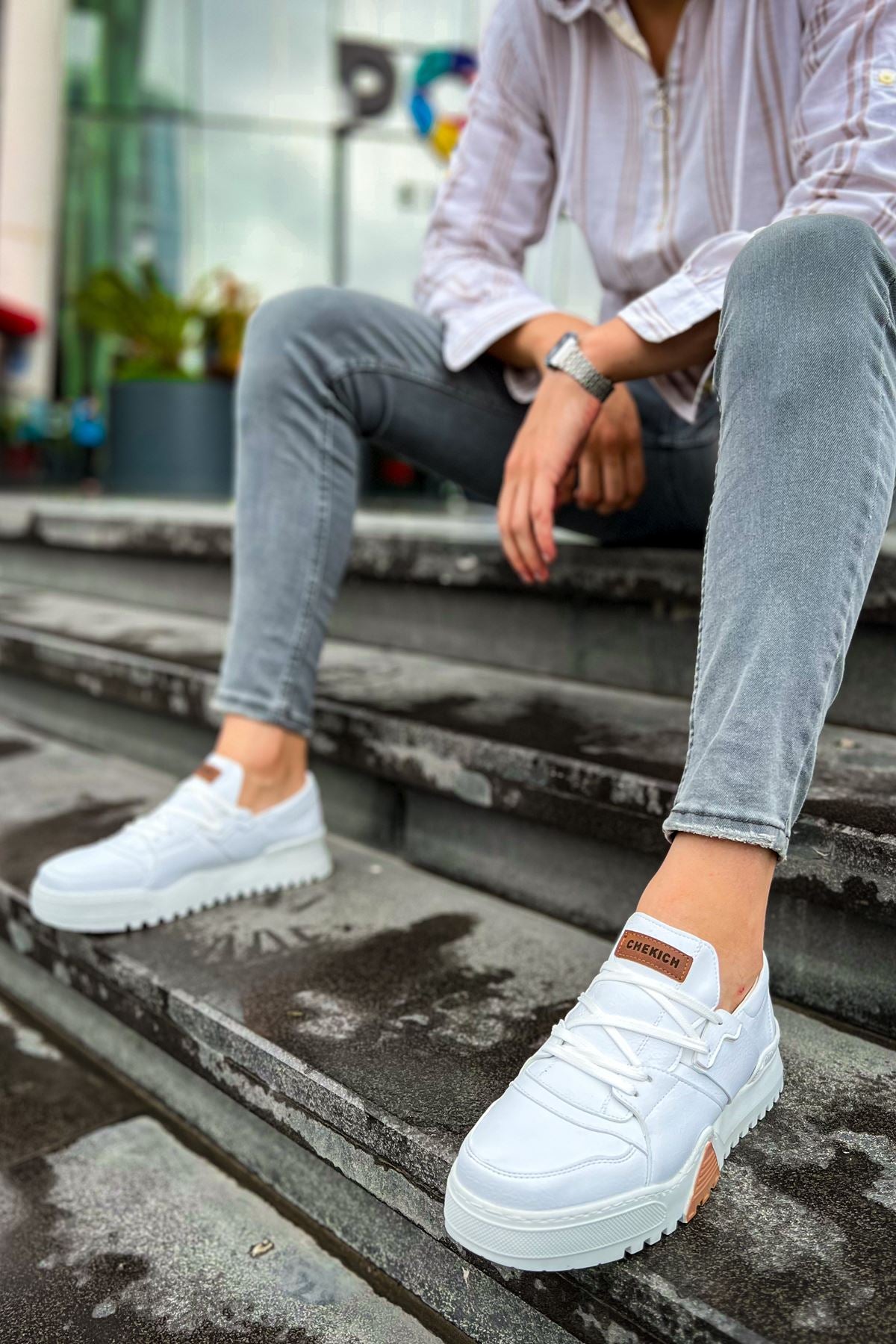 Warrem Premium Tarz Erkek Spor Ayakkabı Beyaz