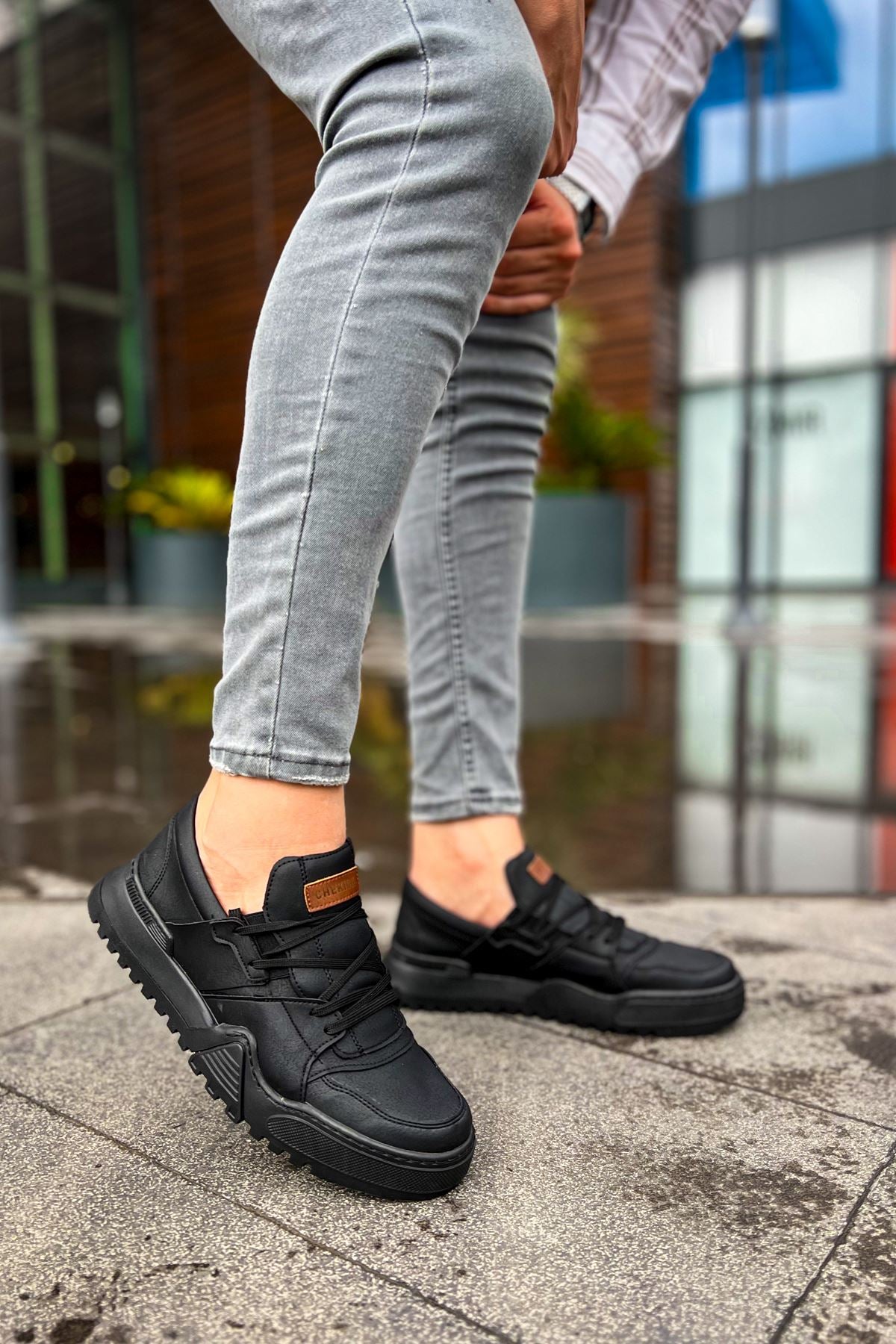 Warrem Premium Tarz Erkek Spor Ayakkabı Siyah