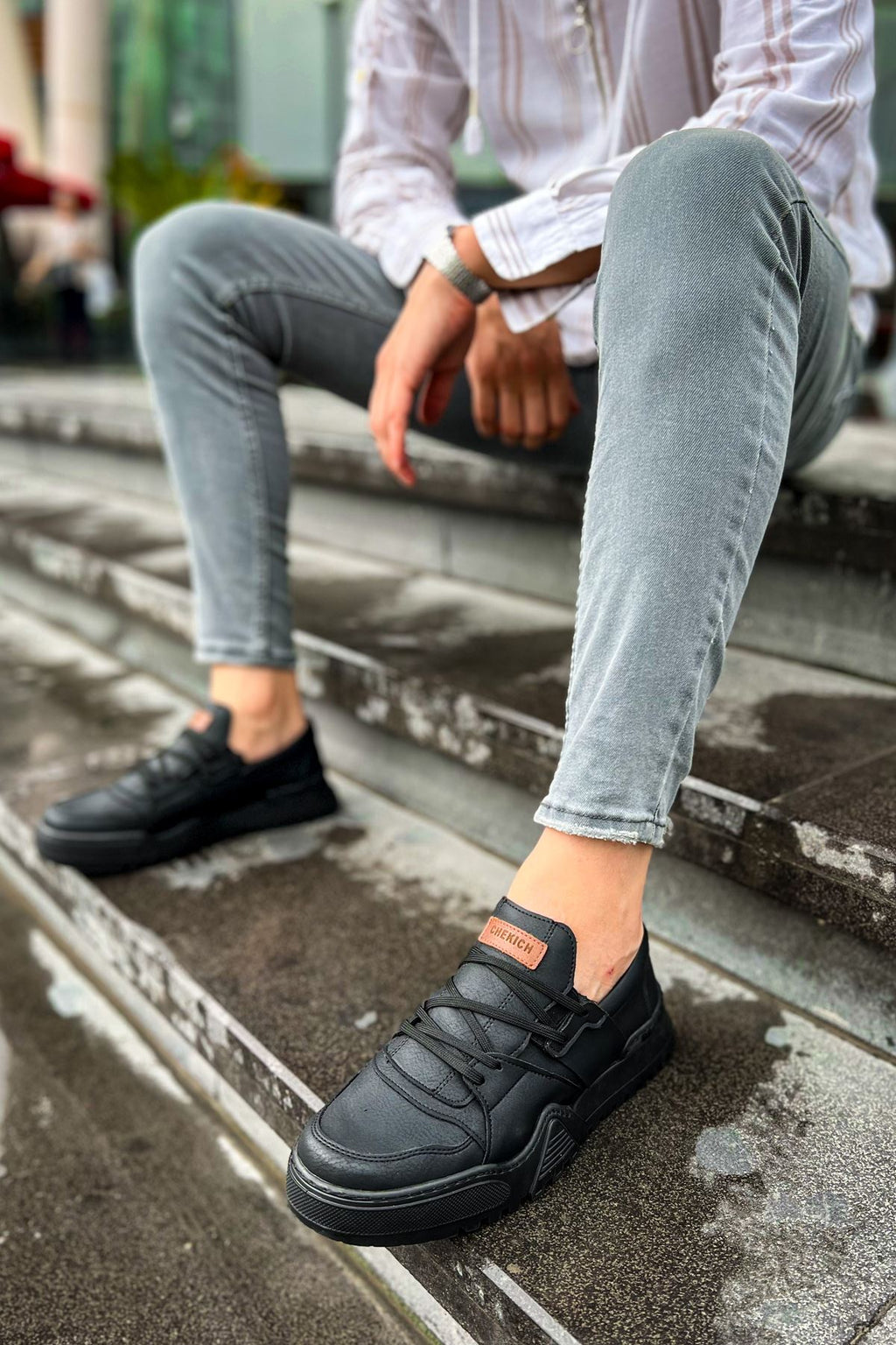 Warrem Premium Tarz Erkek Spor Ayakkabı Siyah