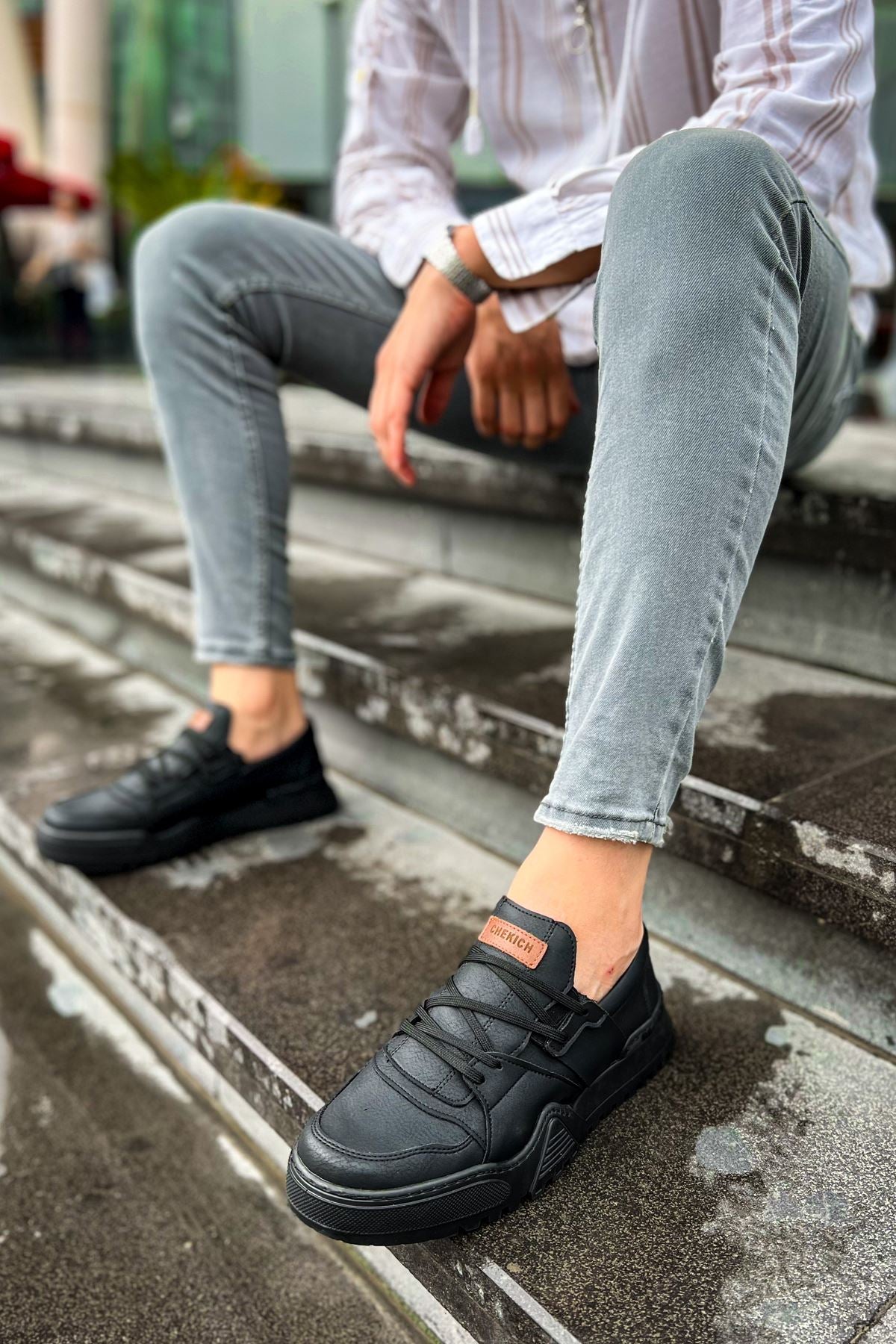 Warrem Premium Tarz Erkek Spor Ayakkabı Siyah