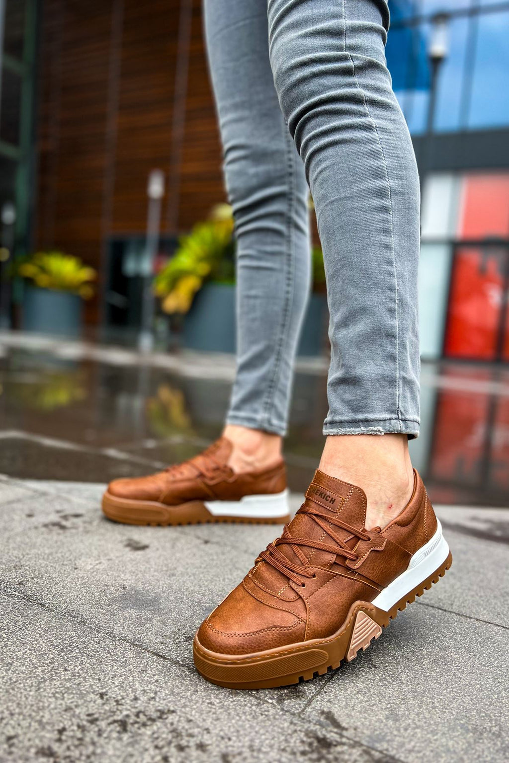 Warrem Premium Tarz Erkek Spor Ayakkabı Taba