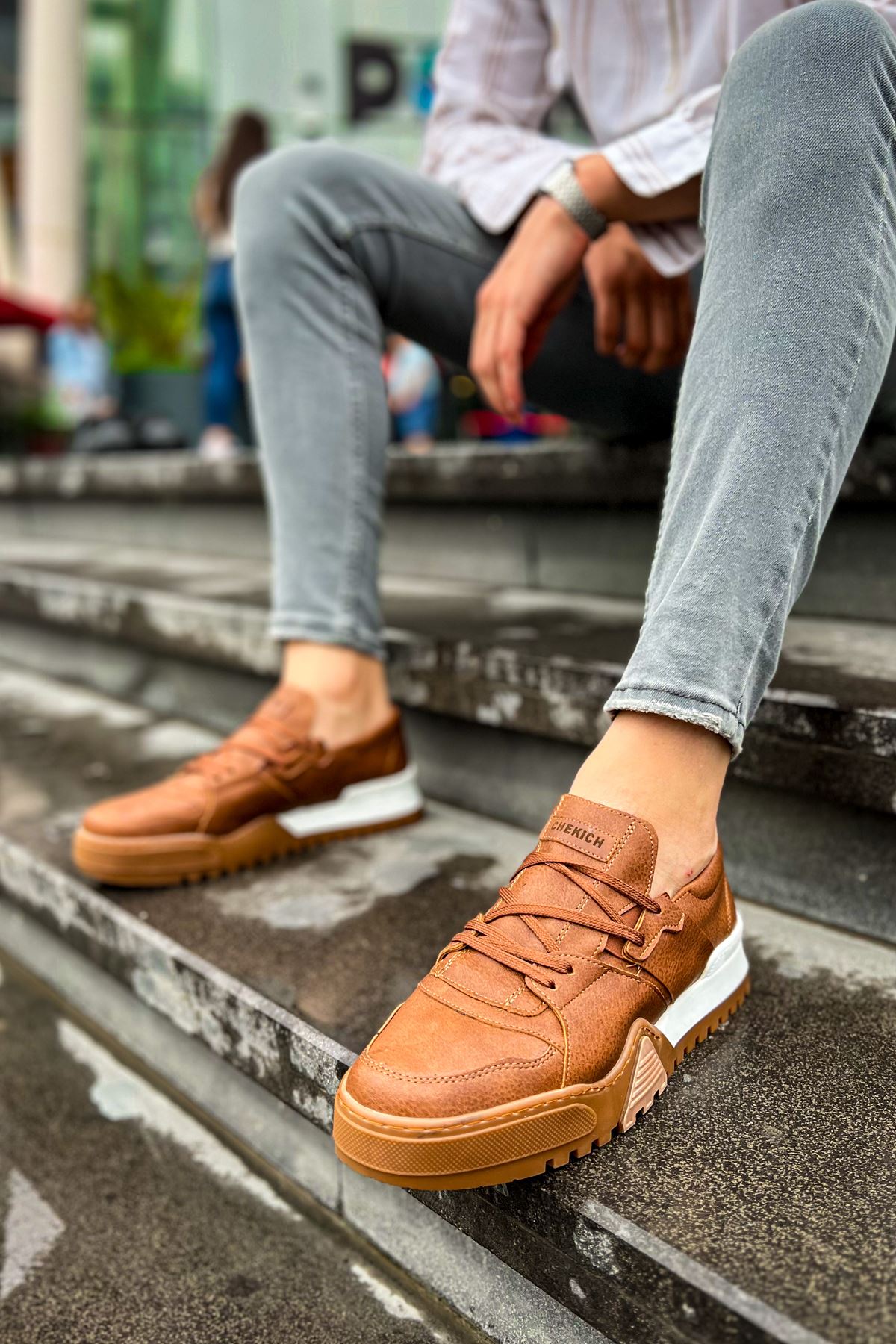 Warrem Premium Tarz Erkek Spor Ayakkabı Taba