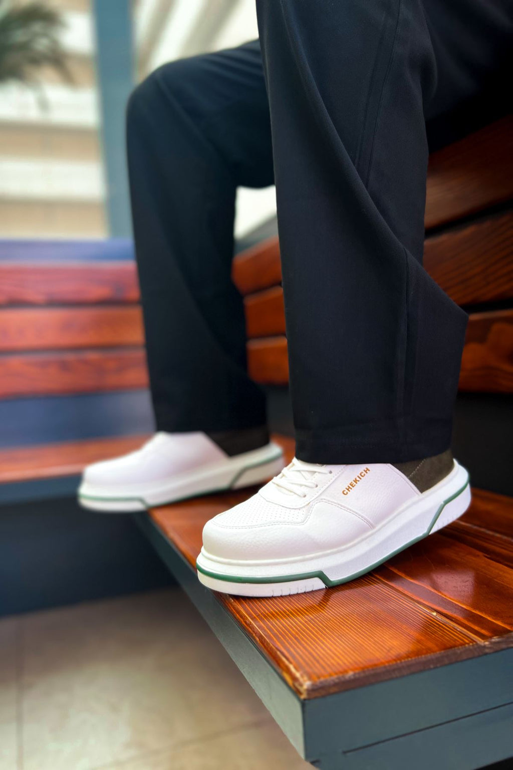 Signature Premium Bağcıklı Erkek Sneaker Haki