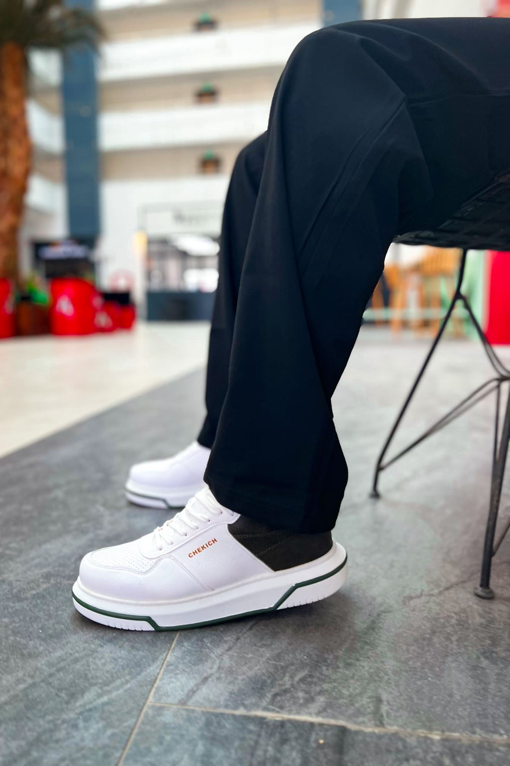 Signature Premium Bağcıklı Erkek Sneaker Haki