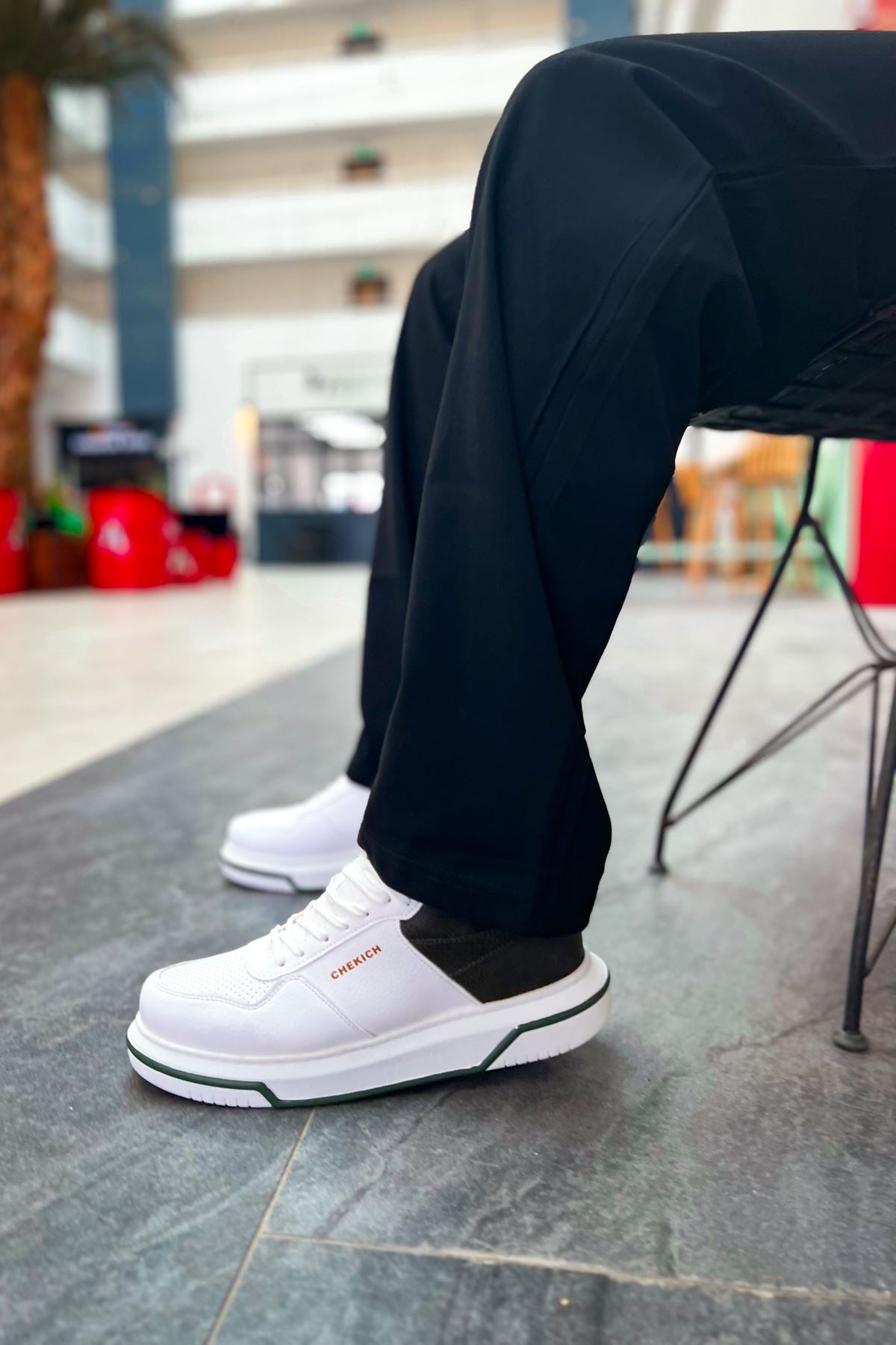 Signature Premium Bağcıklı Erkek Sneaker Haki