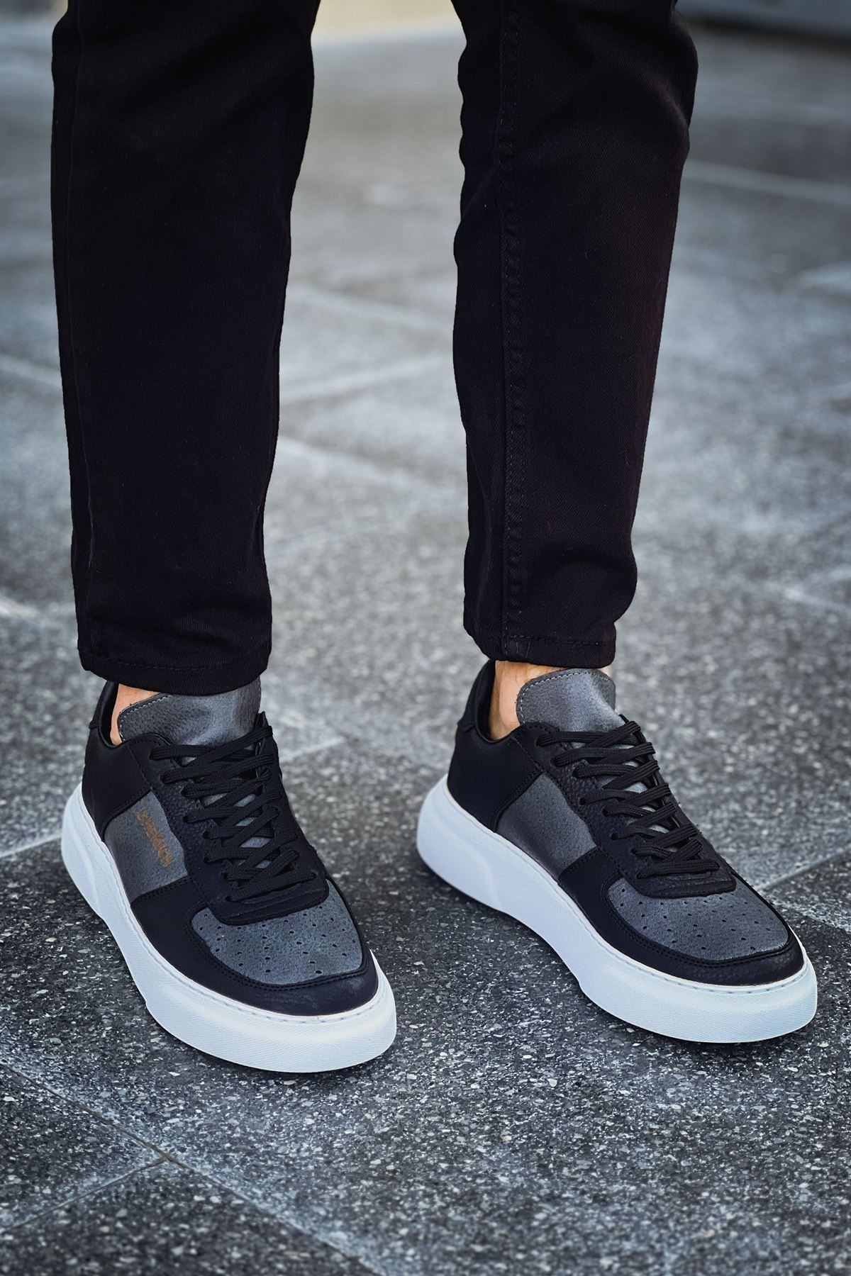 Kenton Bağcıklı Kalın Taban Erkek Sneaker Antrasit